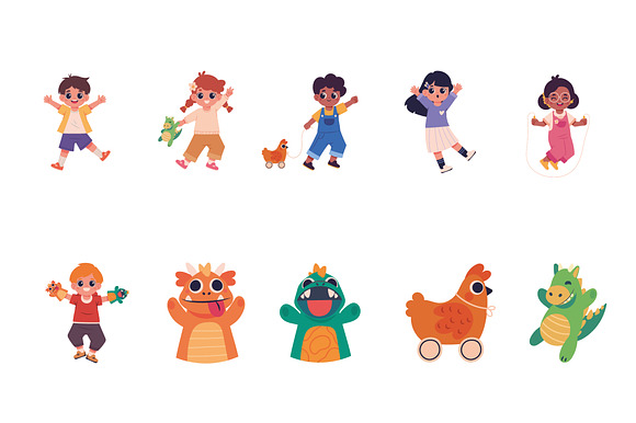 Kids & Toys Illustration Set preview 2