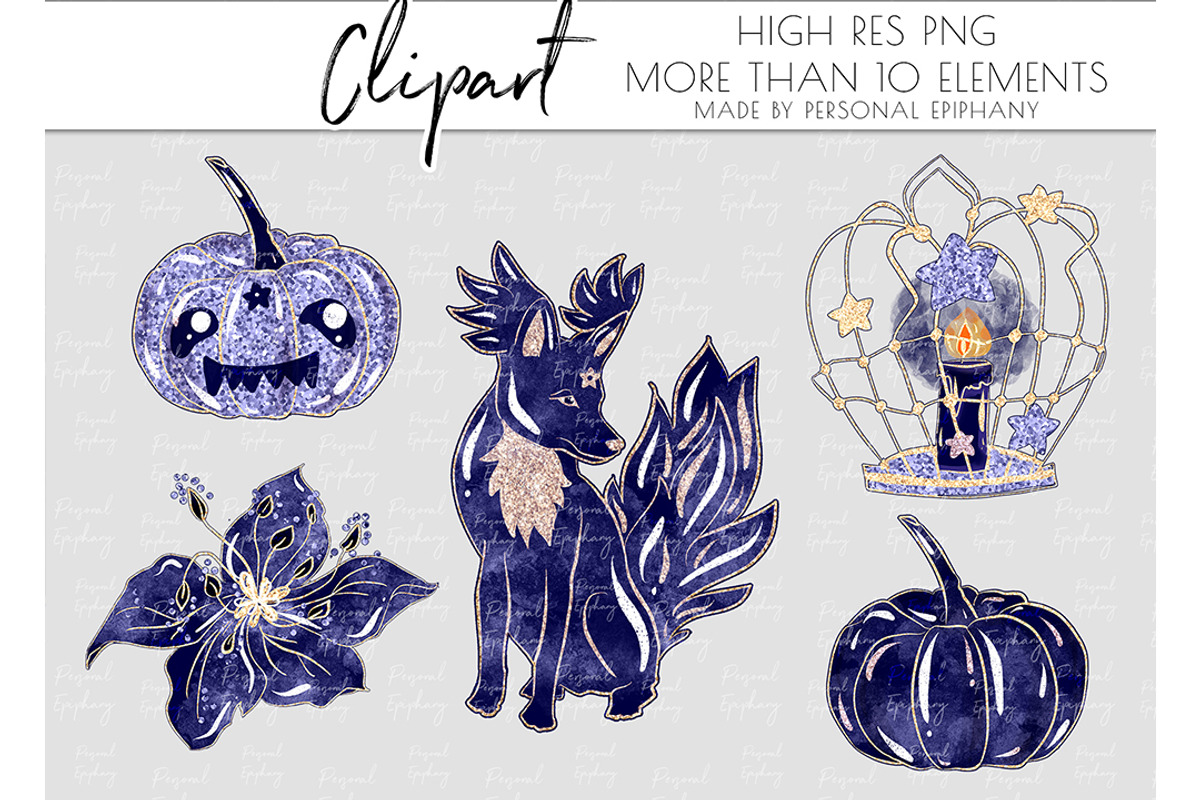 halloween clipart, navy witch beast, an Illustration by Personal Epiphany (Photo 2 of 3)