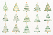 Watercolor Christmas Tree Winter PNG, a Seasonal Illustration by SugarCloudStudioArt (Thumbnail 2 of 4)