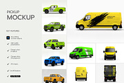 Pickup Truck & Delivery Van Mockup, an Advertising Mockup by graphypix (Thumbnail 3 of 15)