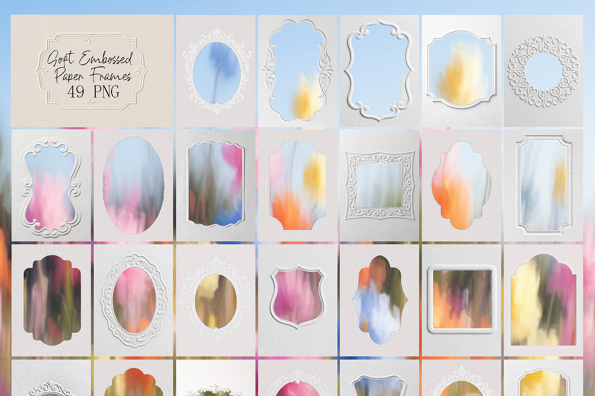 Embossed Paper Aesthetic Frames, an Object Graphic by DreamoraArt (Photo 12 of 12)