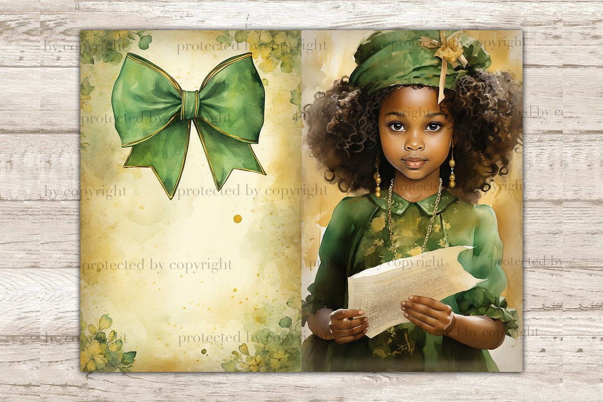 St. Patrick's Day Junk Journal Kit, a Seasonal Illustration by GlamArtZhanna (Photo 10 of 10)