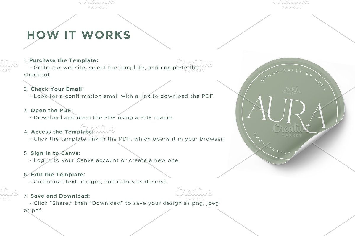 Sage Logo Template Kit Canva, a Branding & Logo Template by Studio Eburnean (Photo 4 of 4)