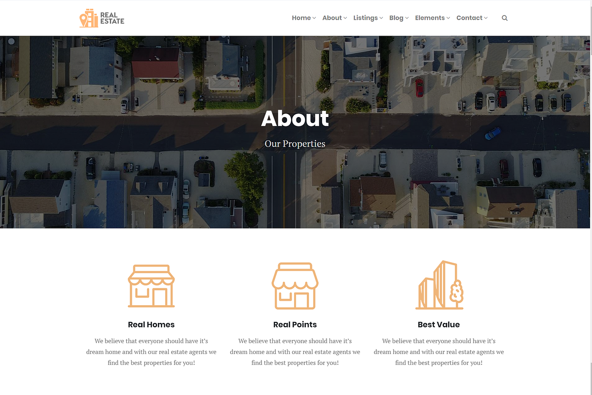 Real Estate WordPress Theme, a WordPress Template by Visualmodo (Photo 4 of 11)