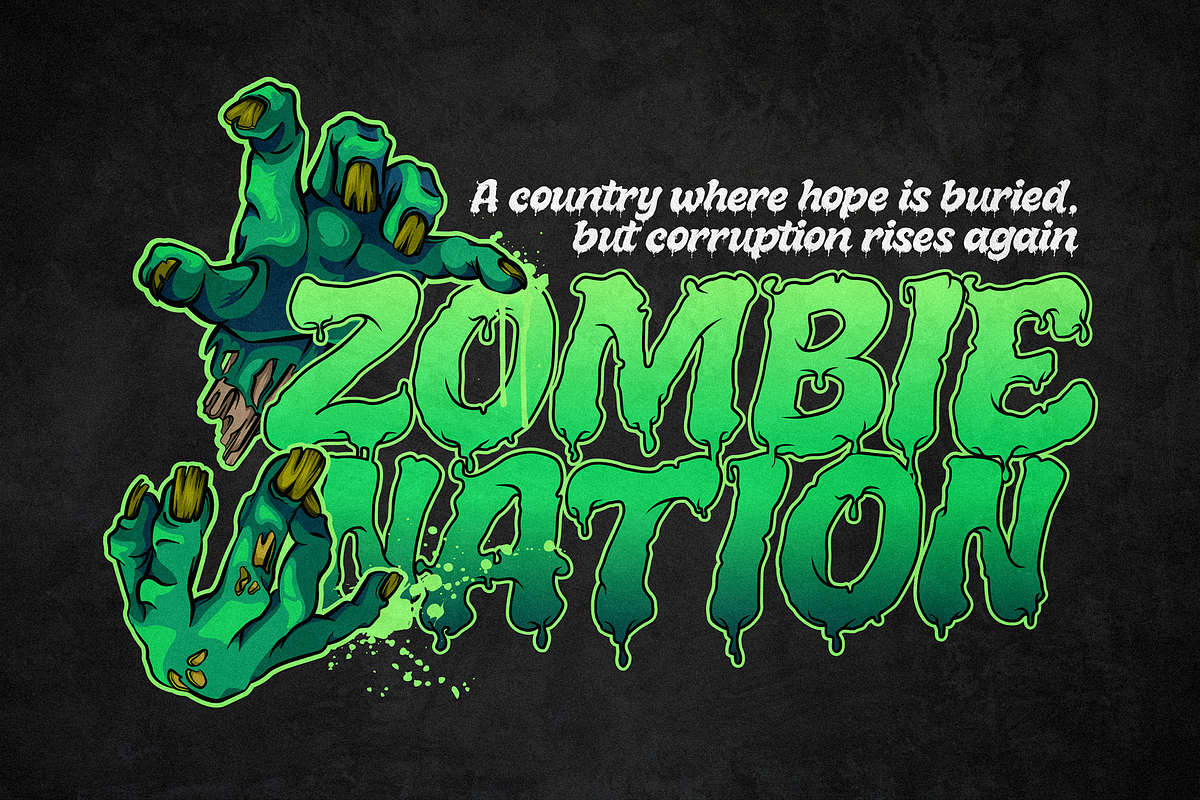 Melted Brain – Layered Dripping Font, a Handwritten Font by figuree studio (Photo 3 of 10)