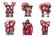 Valentines Couple Clipart, an Illustration by SinaCreation (Thumbnail 4 of 11)