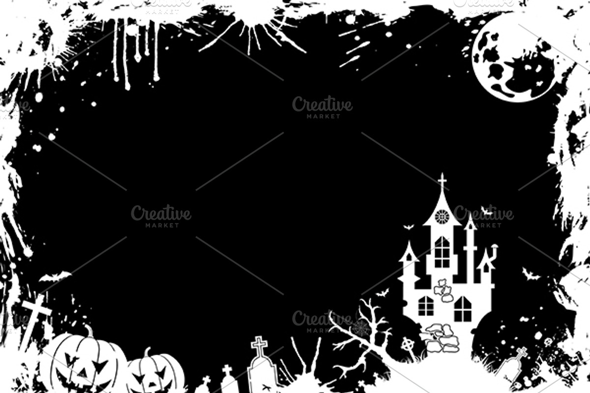 Grunge Halloween frames, an Illustration by TAlex (Photo 3 of 6)