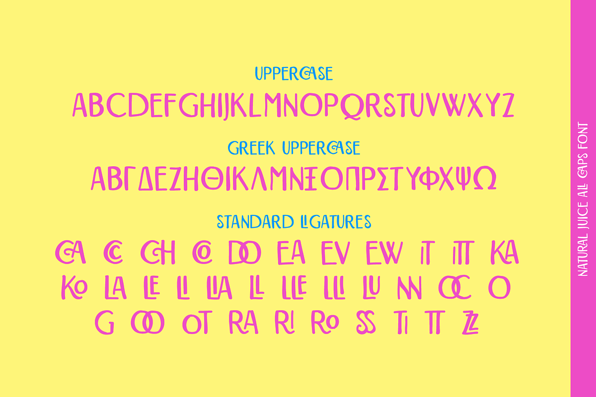 Natural Juice All Caps Font preview 6