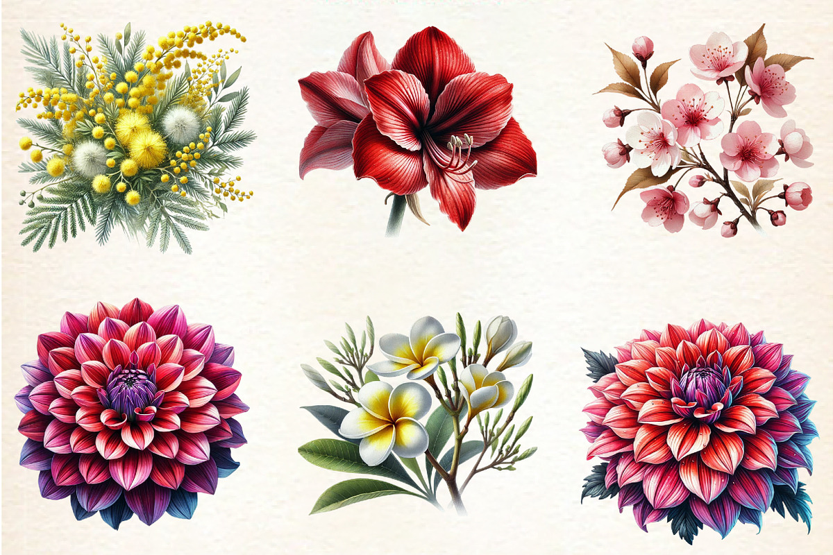 Elegant Flower Clipart, an Illustration by DreamArtGraphic (Photo 5 of 5)