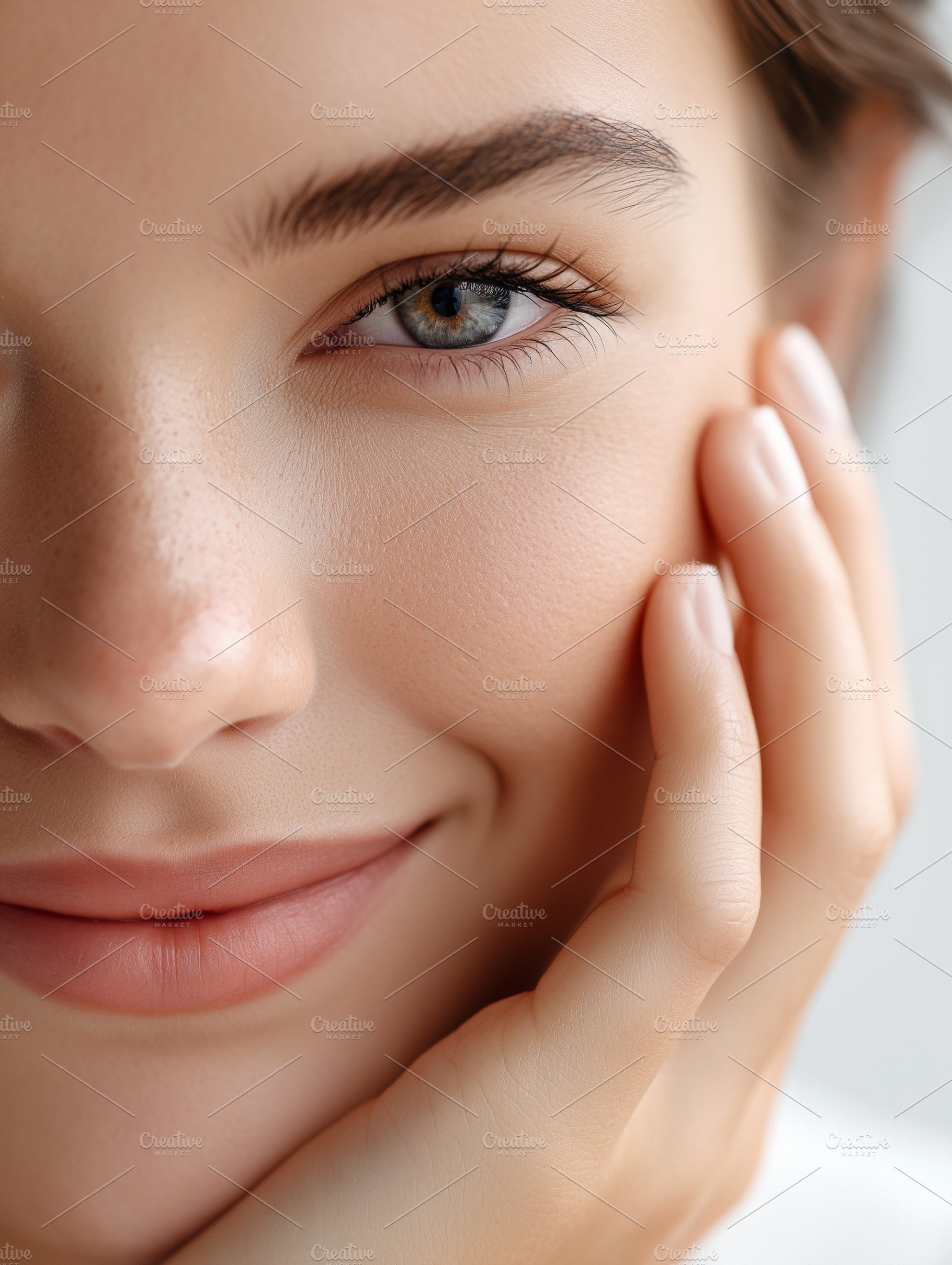 Close up of a young woman with clear, a Beauty & Fashion Photo by MistyDay