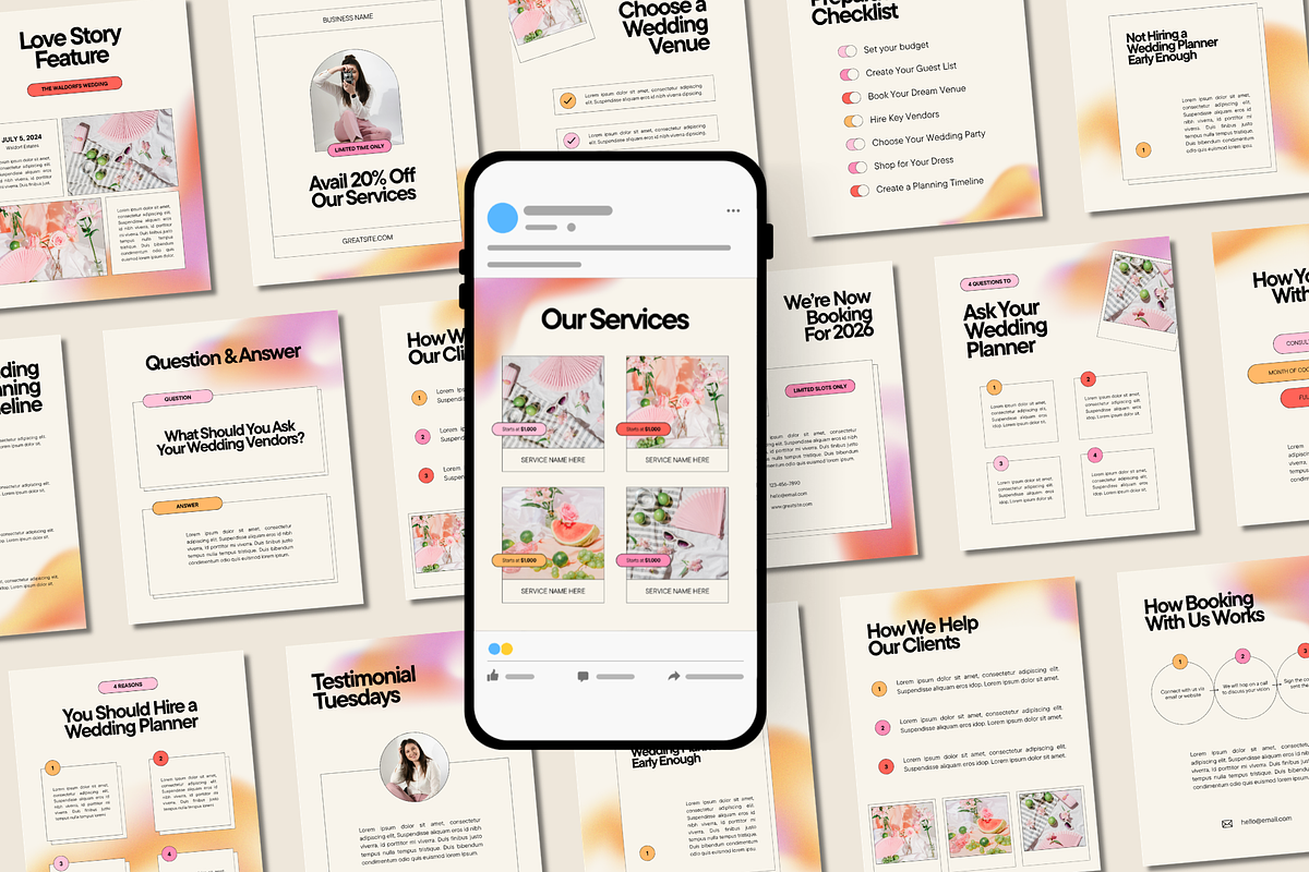 Wedding Planner Instagram, a Social Media Template by Anna Design Studio (Photo 1 of 9)