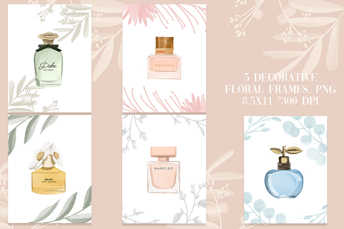 Elixir 25 watercolor style perfumes, an Illustration by Cocoa studio by Eliza M (Photo 6 of 6)