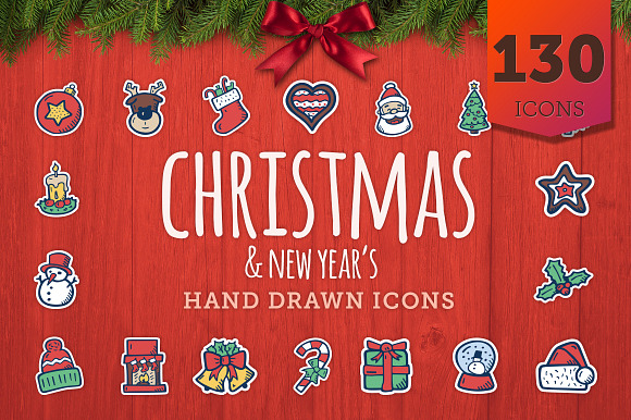 Christmas New Years Icons