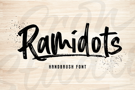 Ramidots - Handbrush Font, a Script Font by Sronstudio