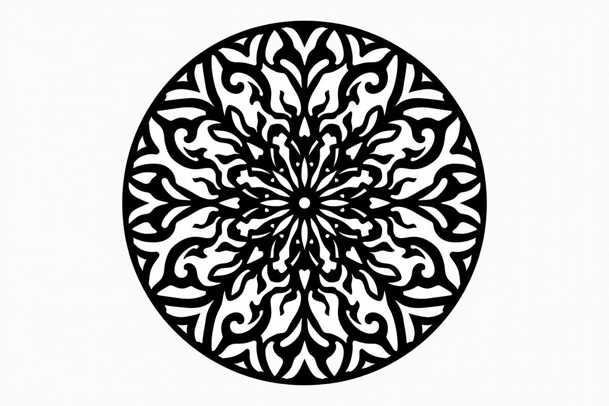 Elegant Mandala Silhouette Bundle, an Illustration by BIPLOB EXPERT (Photo 2 of 21)