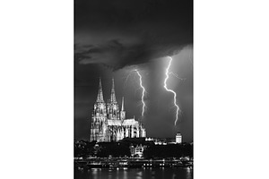 Cologne, Germany. thunder flash in, an Architecture Photo by Our Amazing World