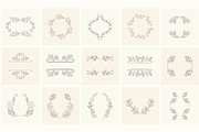 Hand drawn floral frames. Bundle., a Decorative Illustration by Designwork (Thumbnail 19 of 21)