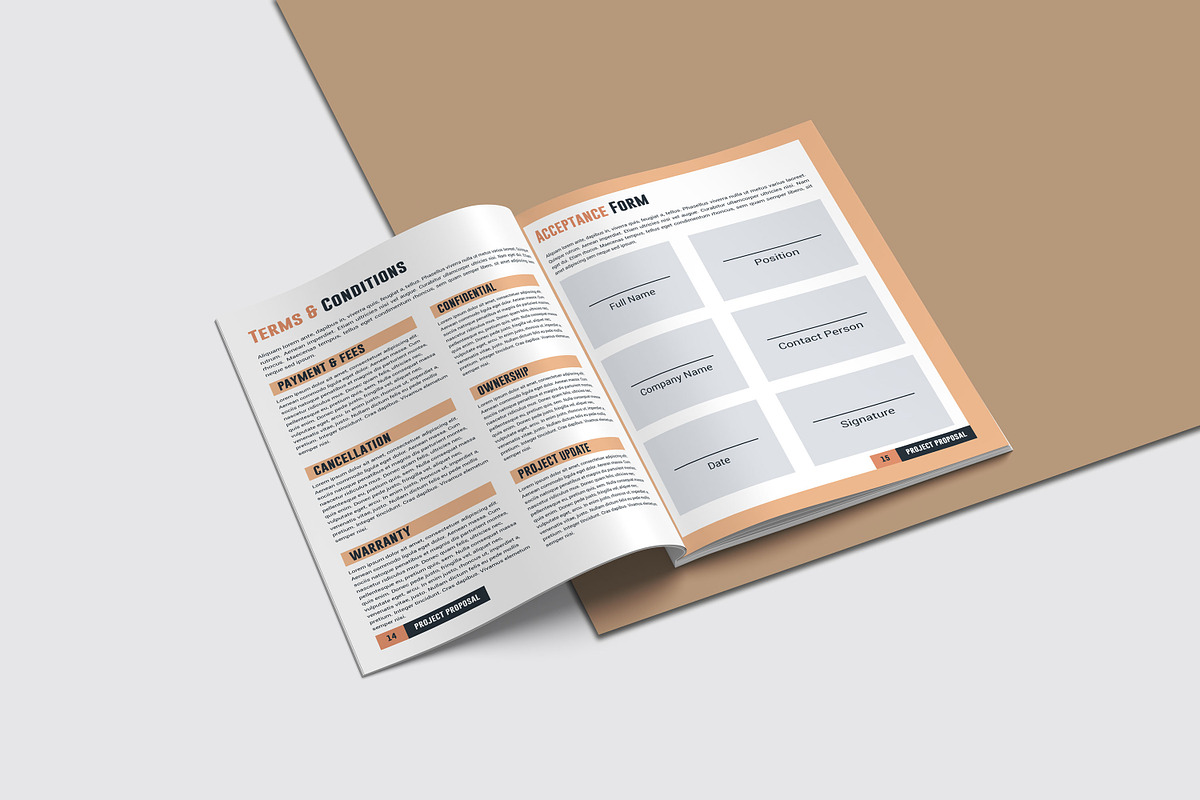 project proposal template, a Brochure Template by Ultimate Template Shop (Photo 8 of 9)