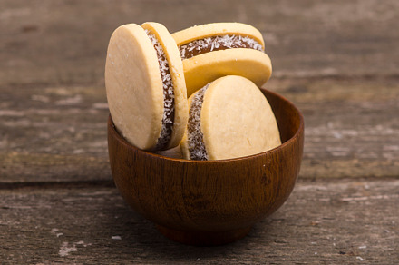 Alfajores traditional argentina sweet cookies, a Food & Drink Photo by DalaiFood