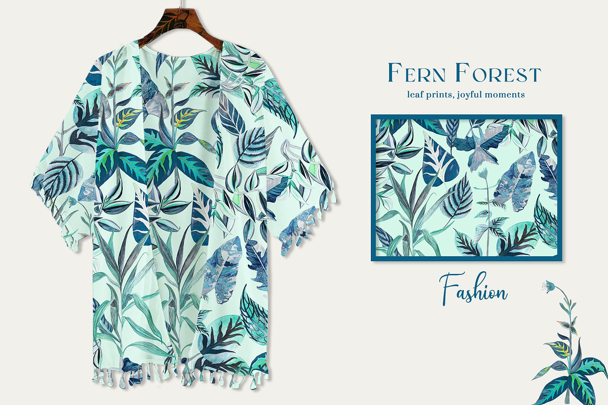 Fern Forest Pattern & Motifs, a Pattern Graphic by GND ART STUDIO (Photo 4 of 8)