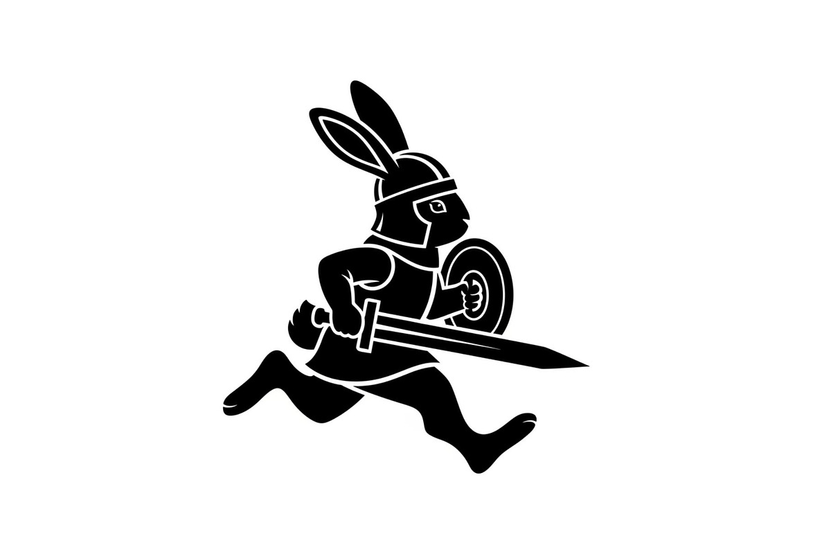 Warrior Bunny Knight Silhouette, an Illustration by jahid234 (Photo 17 of 49)