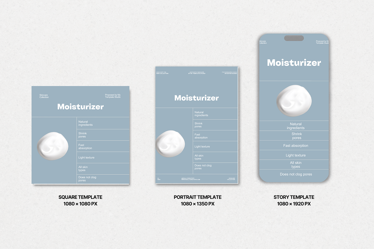 Beauty Skincare Instagram Bundles, a Social Media Template by My Template Studio (Photo 10 of 18)