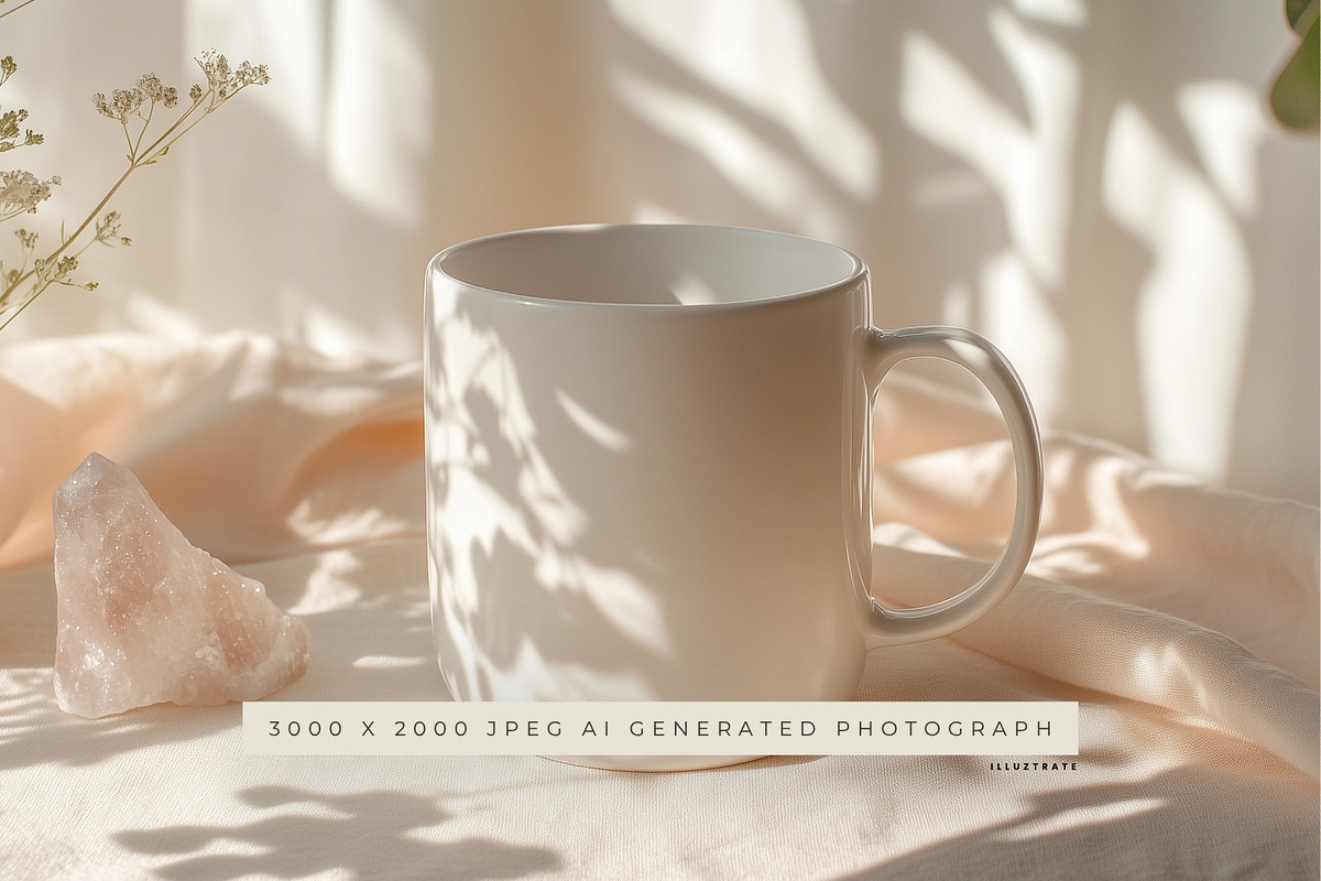 Mug with Crystal and Shadows Mockup, a Mockup by illuztrate