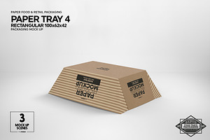 Paper Tray 100x62x42mm Mockup