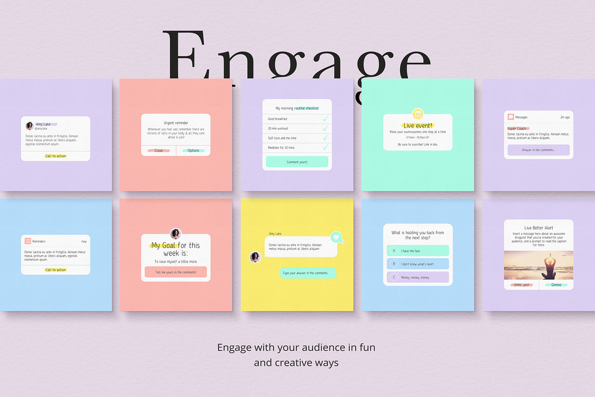 Life Coach Instagram Templates Pack, a Social Media Template by Sakura Digitals (Photo 8 of 9)