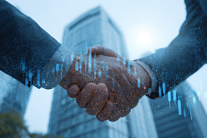 Business handshake deal financial su, a Photo by Pixeness Studio