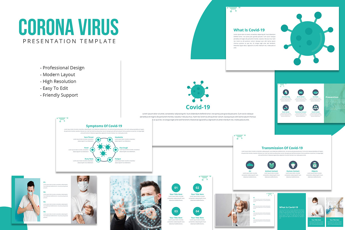 Corona Virus Powerpoint Template, a Presentation Template by Creative Slides (Photo 1 of 4)