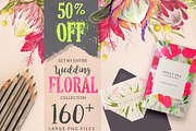 Watercolor Floral Bundle, an Illustration by Ingrid Marais Design (Thumbnail 1 of 8)
