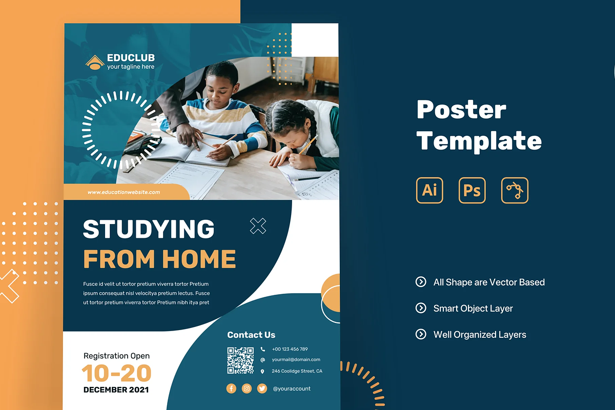 Poster Template, an Advertising Mockup by graphicsauce (Photo 3 of 3)