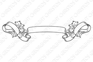 Scroll Crest Heraldic Filigree, a Decorative Illustration by Christos Georghiou