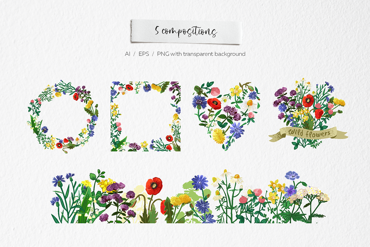 Wild meadow flowers $ herbs, an Object Graphic by yttadesign (Photo 12 of 17)