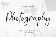 Photography | Script Font, a Handwritten Font by Scratchones (Thumbnail 1 of 8)