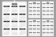 Wall Calendar 2026 to 2029, a Stationery Template by ContestDesign (Thumbnail 1 of 6)