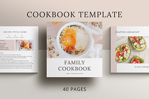 Cookbook Template Square 21x21 CM