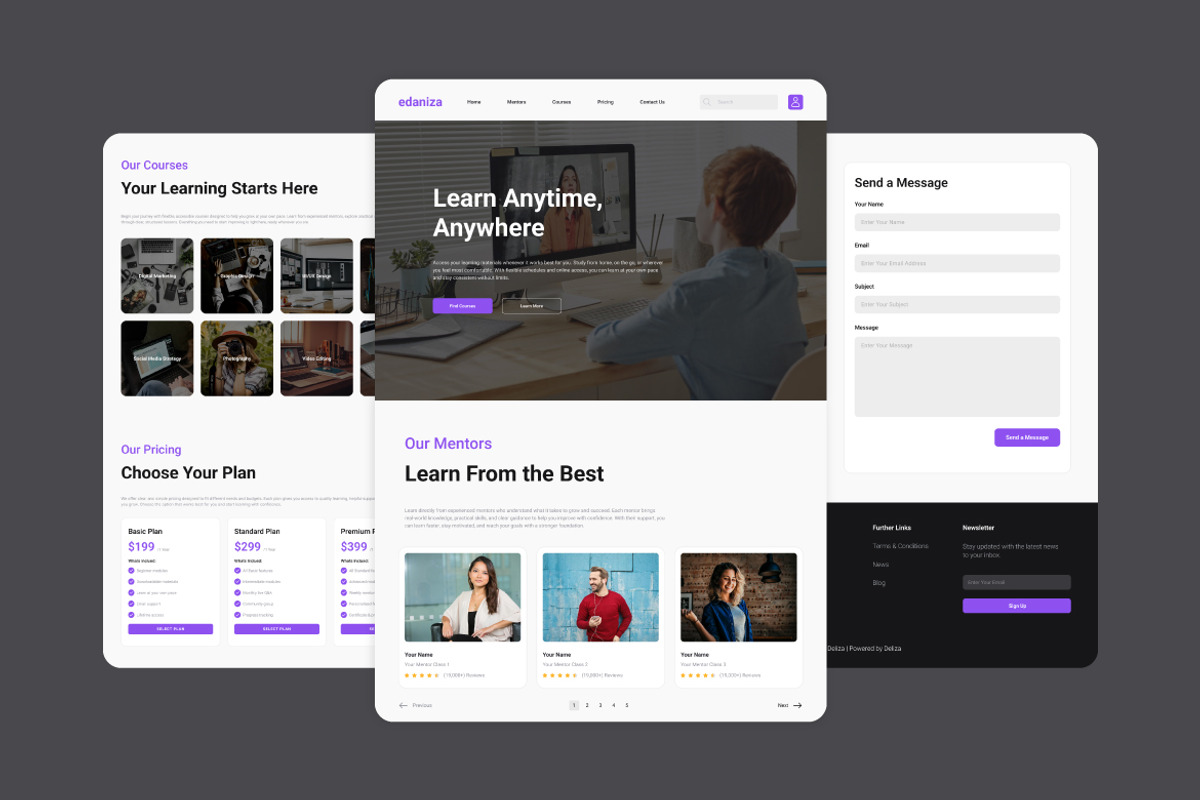 Edaniza - Online Course Website Temp, an UI Kit Template by Kmg Design (Photo 2 of 2)
