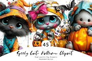 Spooky Cute Halloween Clipart, a Seasonal Illustration by CreationArt (Thumbnail 1 of 7)