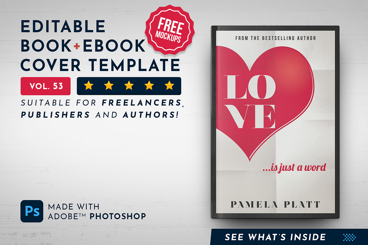 Book Cover Template 53, a Templates & Theme by Digital Goods (Photo 1 of 11)