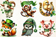 St.Patrick's Day Animals Clipart Bun, an Illustration by DreamCafeArt (Thumbnail 2 of 3)