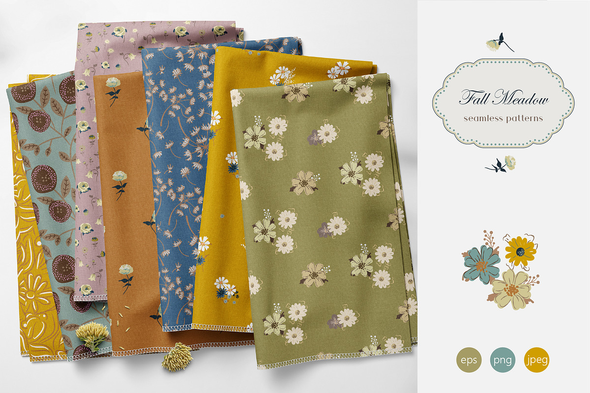 Fall Meadow – Floral Patterns, a Pattern Graphic by InaCorart (Photo 1 of 6)