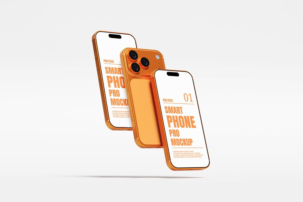 iPhone 17 Pro Mockup, an iPhone Mockup by AndikaGraphic (Photo 2 of 6)