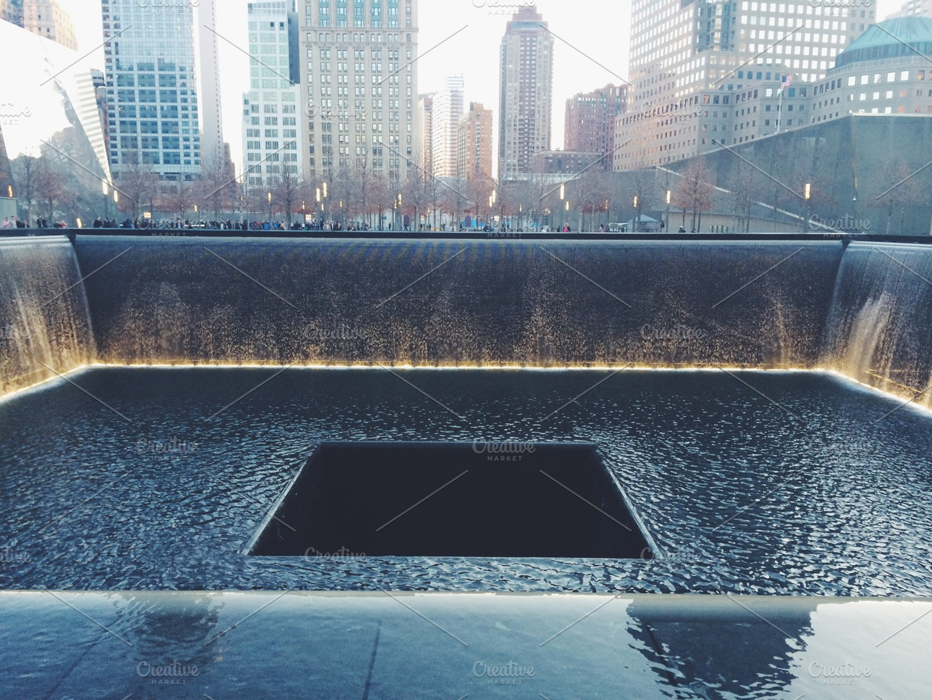 9/11 Memorial Fountain NYC