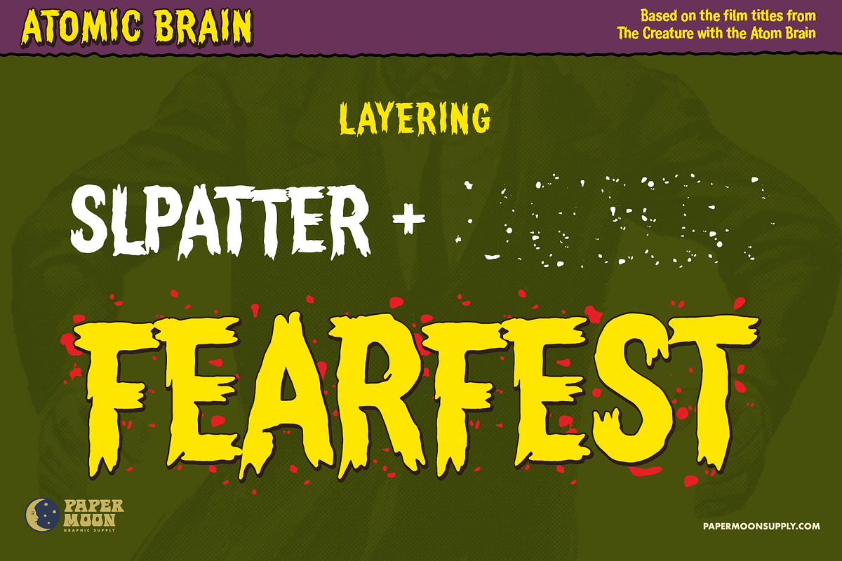 Atomic Brain Horror Font, a Handwritten Font by Paper Moon Graphic Supply (Photo 4 of 13)