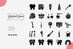 Dental Care Solid Icons, an Icon by Bloodline