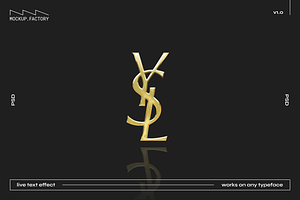 Gold Live Type & Vector Effect