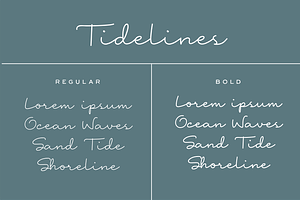 Tidelines - A Handwritten Script