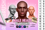 Procreate Male Head Portrait brushes, a Brush Add-On by Revabrush (Thumbnail 1 of 9)